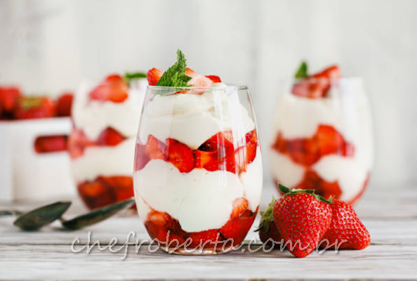 whipped cream with strawberry