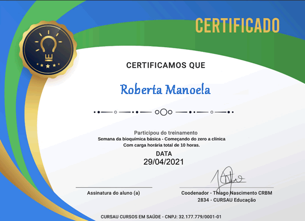 Certificação em bioquímica básica